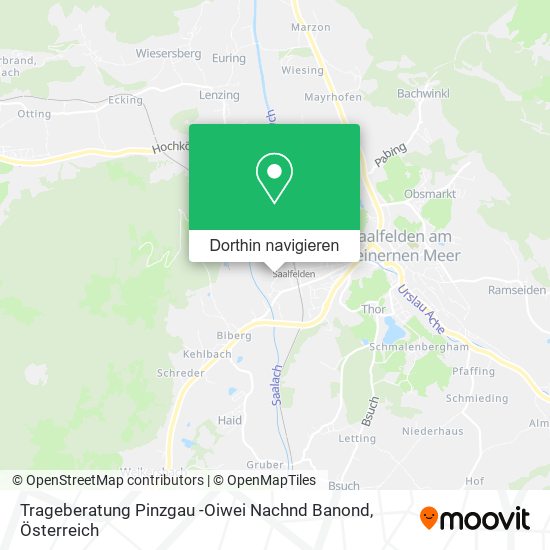 Trageberatung Pinzgau -Oiwei Nachnd Banond Karte