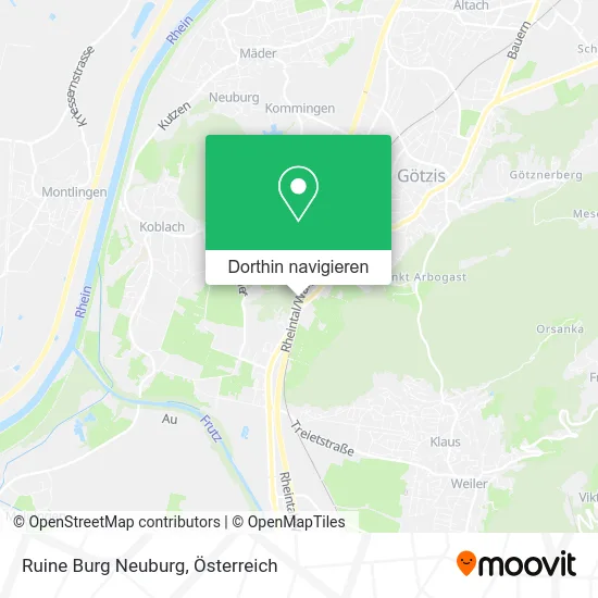 Ruine Burg Neuburg Karte