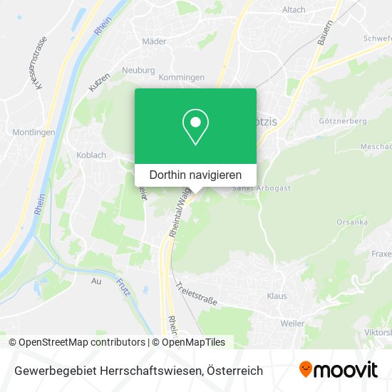 Gewerbegebiet Herrschaftswiesen Karte