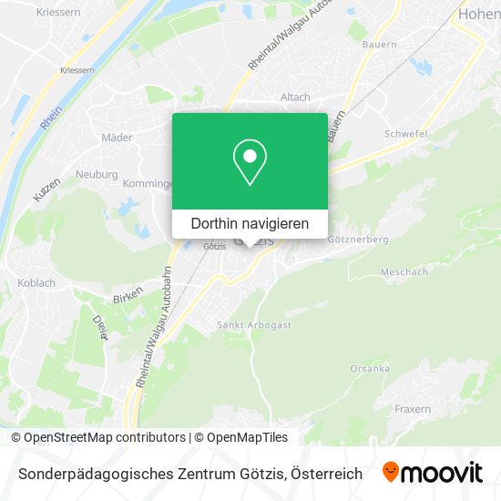 Sonderpädagogisches Zentrum Götzis Karte