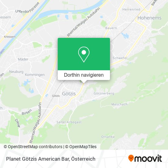 Planet Götzis American Bar Karte
