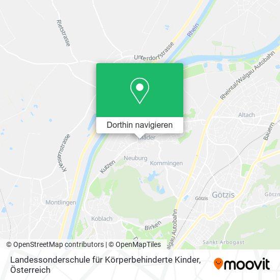 Landessonderschule für Körperbehinderte Kinder Karte