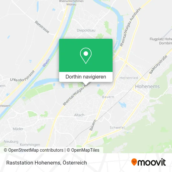 Raststation Hohenems Karte