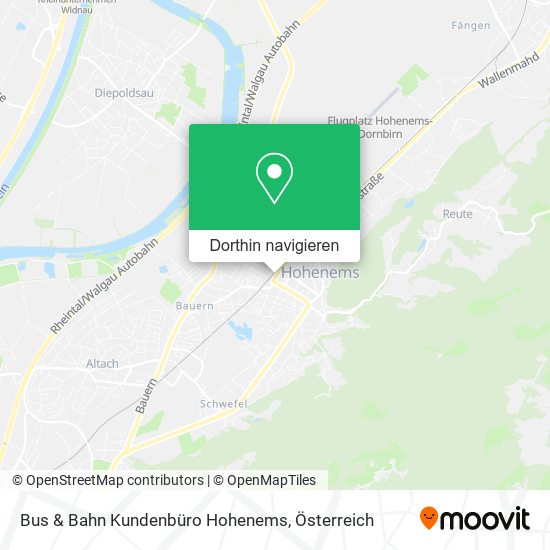 Bus & Bahn Kundenbüro Hohenems Karte