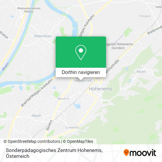 Sonderpädagogisches Zentrum Hohenems Karte