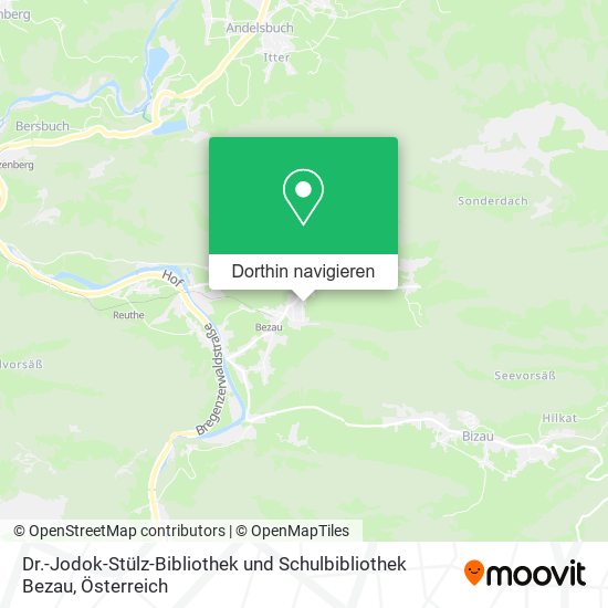 Dr.-Jodok-Stülz-Bibliothek und Schulbibliothek Bezau Karte