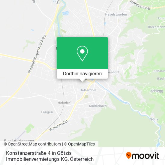 Konstanzerstraße 4 in Götzis Immobilienvermietungs KG Karte