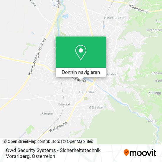 Öwd Security Systems - Sicherheitstechnik Vorarlberg Karte