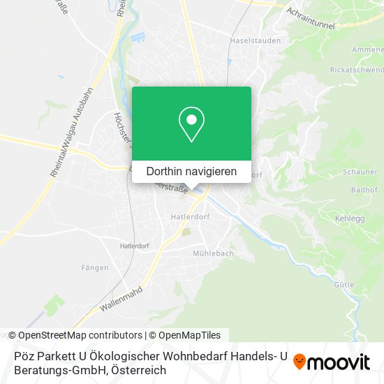 Pöz Parkett U Ökologischer Wohnbedarf Handels- U Beratungs-GmbH Karte