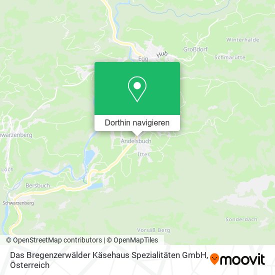 Das Bregenzerwälder Käsehaus Spezialitäten GmbH Karte