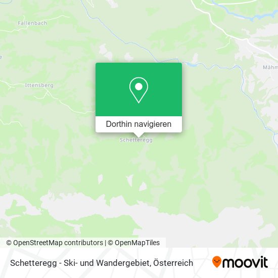 Schetteregg - Ski- und Wandergebiet Karte