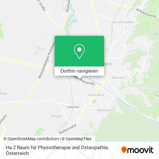 Ha 2 Raum für Physiotherapie und Osteopathie Karte