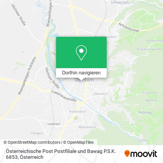 Österreichische Post Postfiliale und Bawag P.S.K. 6853 Karte