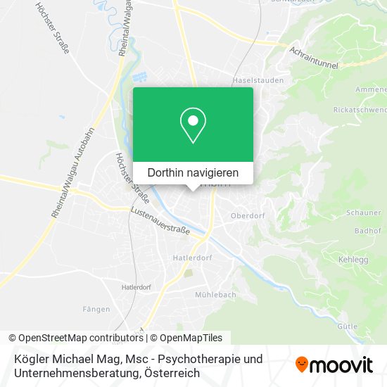 Kögler Michael Mag, Msc - Psychotherapie und Unternehmensberatung Karte