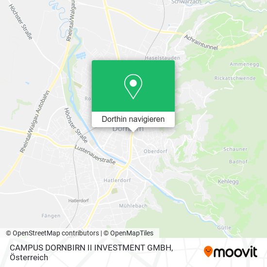 CAMPUS DORNBIRN II INVESTMENT GMBH Karte