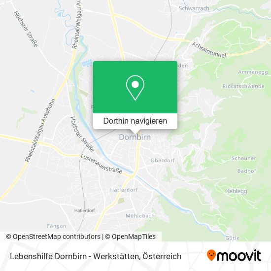 Lebenshilfe Dornbirn - Werkstätten Karte