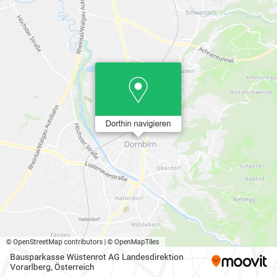 Bausparkasse Wüstenrot AG Landesdirektion Vorarlberg Karte