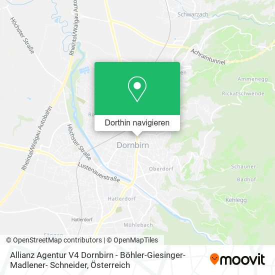 Allianz Agentur V4 Dornbirn - Böhler-Giesinger-Madlener- Schneider Karte