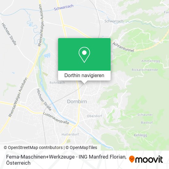 Fema-Maschinen+Werkzeuge - ING Manfred Florian Karte