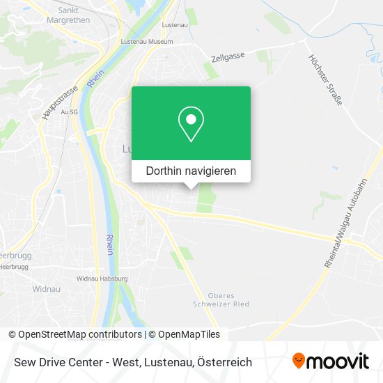 Sew Drive Center - West, Lustenau Karte