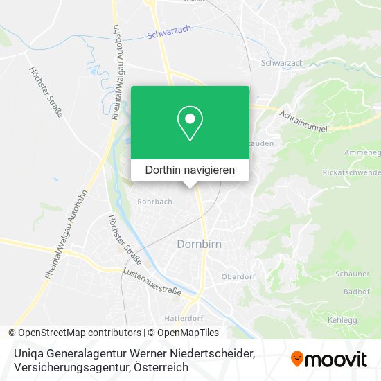 Uniqa Generalagentur Werner Niedertscheider, Versicherungsagentur Karte
