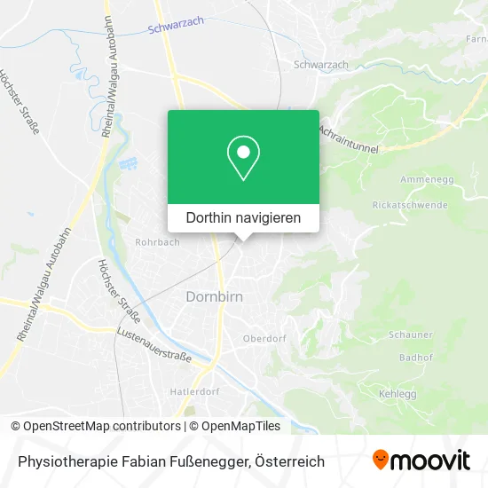 Physiotherapie Fabian Fußenegger Karte