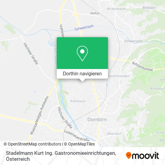 Stadelmann Kurt Ing. Gastronomieeinrichtungen Karte