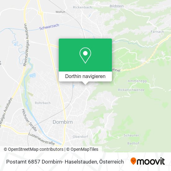 Postamt 6857 Dornbirn- Haselstauden Karte