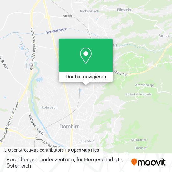 Vorarlberger Landeszentrum, für Hörgeschädigte Karte