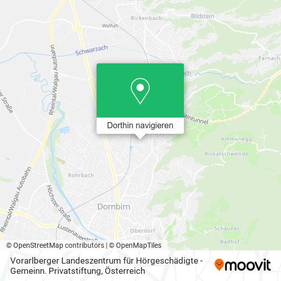 Vorarlberger Landeszentrum für Hörgeschädigte - Gemeinn. Privatstiftung Karte