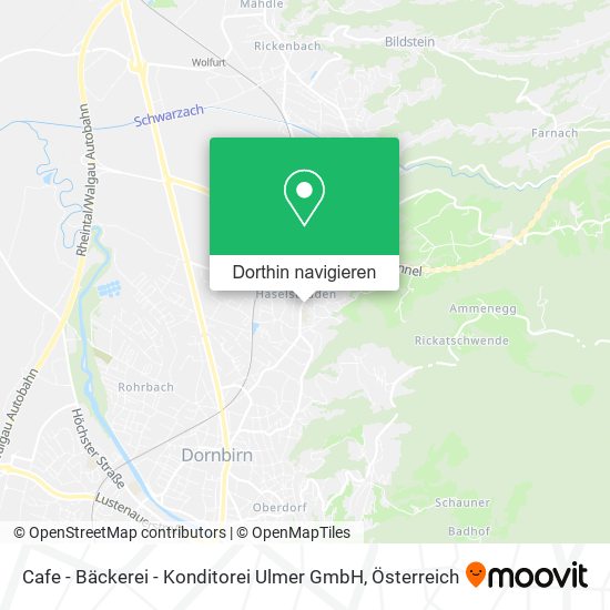 Cafe - Bäckerei - Konditorei Ulmer GmbH Karte