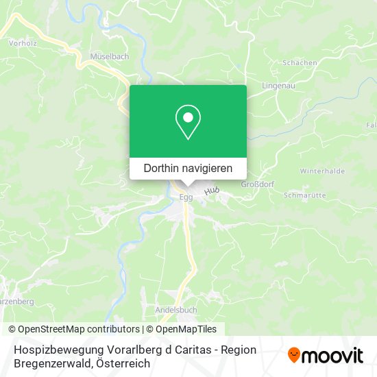 Hospizbewegung Vorarlberg d Caritas - Region Bregenzerwald Karte