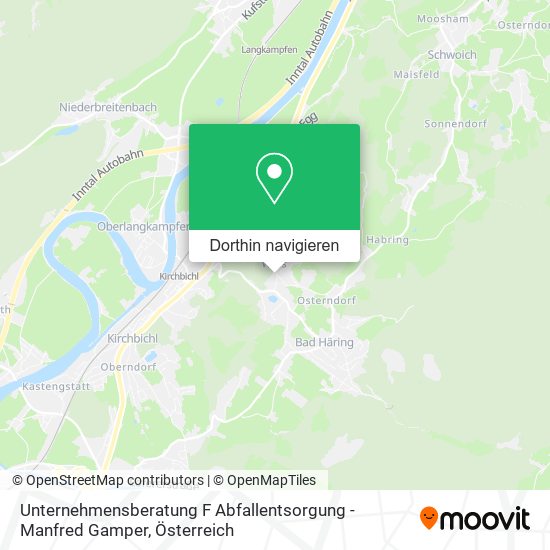 Unternehmensberatung F Abfallentsorgung - Manfred Gamper Karte