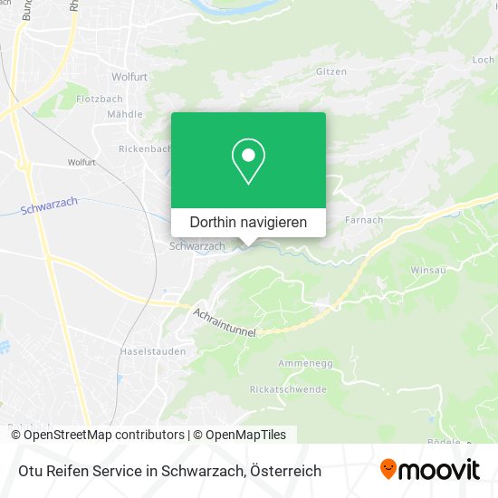 Otu Reifen Service in Schwarzach Karte