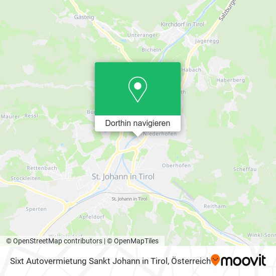 Sixt Autovermietung Sankt Johann in Tirol Karte
