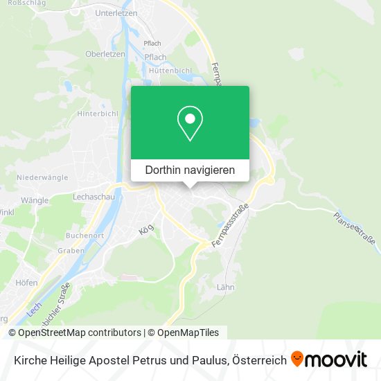 Kirche Heilige Apostel Petrus und Paulus Karte