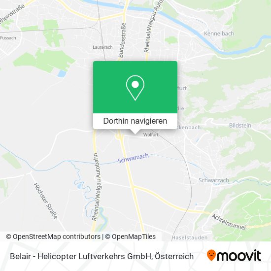 Belair - Helicopter Luftverkehrs GmbH Karte