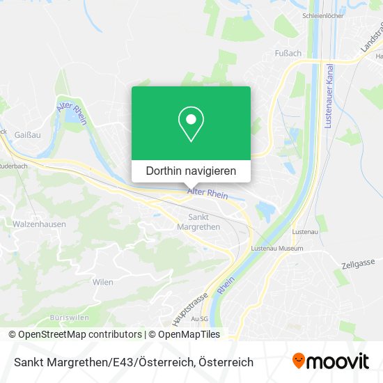 Sankt Margrethen / E43 / Österreich Karte