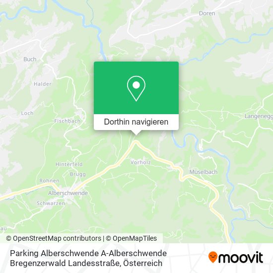 Parking Alberschwende A-Alberschwende Bregenzerwald Landesstraße Karte
