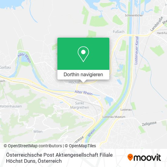 Österreichische Post Aktiengesellschaft Filiale Höchst Duns Karte
