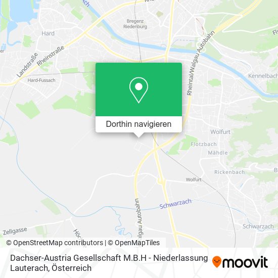 Dachser-Austria Gesellschaft M.B.H - Niederlassung Lauterach Karte