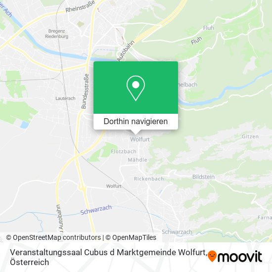 Veranstaltungssaal Cubus d Marktgemeinde Wolfurt Karte