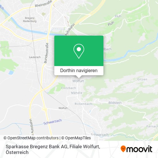 Sparkasse Bregenz Bank AG, Filiale Wolfurt Karte