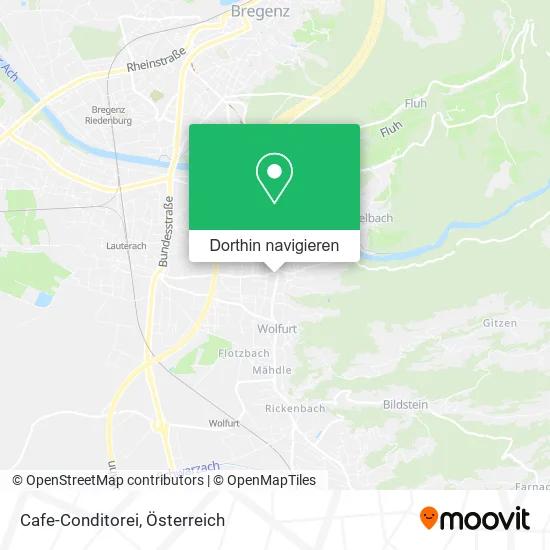 Cafe-Conditorei Karte