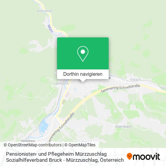 Pensionisten- und Pflegeheim Mürzzuschlag Sozialhilfeverband Bruck - Mürzzuschlag Karte