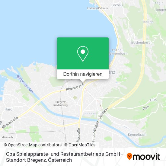 Cba Spielapparate- und Restaurantbetriebs GmbH - Standort Bregenz Karte