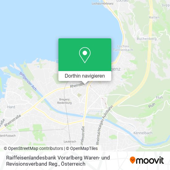 Raiffeisenlandesbank Vorarlberg Waren- und Revisionsverband Reg. Karte