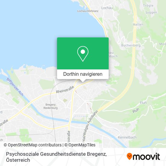 Psychosoziale Gesundheitsdienste Bregenz Karte