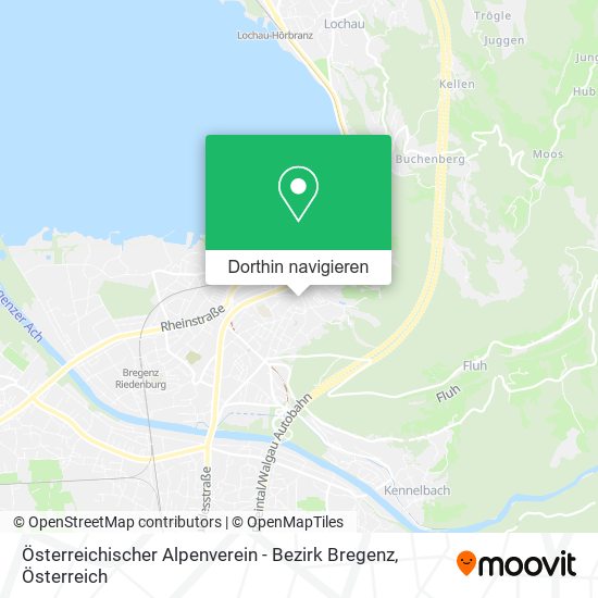 Österreichischer Alpenverein - Bezirk Bregenz Karte