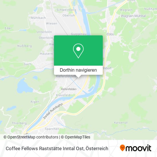 Coffee Fellows Raststätte Inntal Ost Karte